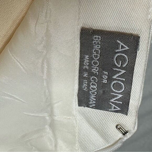 Agnona Cream Contrast Stitch Sleeveless Sheath Dress| Size 6 - Picture 12 of 12